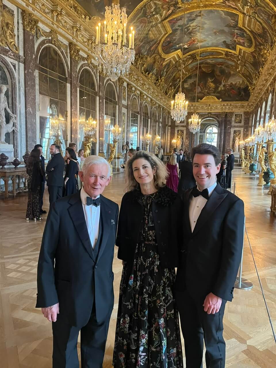 Le Vicomte de Rohan with Steffi and Will Galvin at Versailles